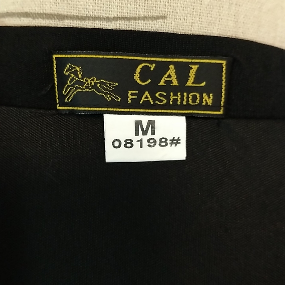 Cal Fashions black cream stretch skirt Sz M - Picture 6 of 7